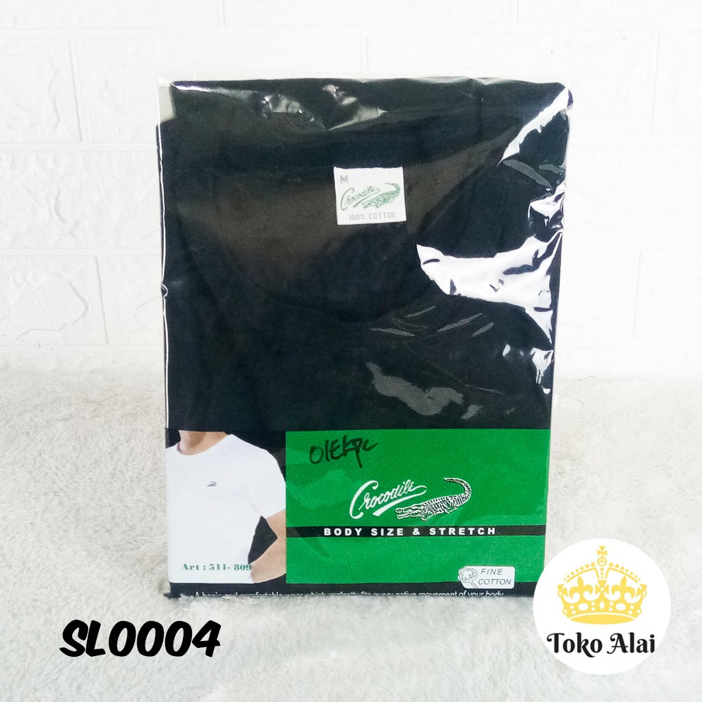 KAOS OBLONG HITAM Crocodile 02 /  crocodile / KAOS pria dewasa / OBLONG murah SL0004