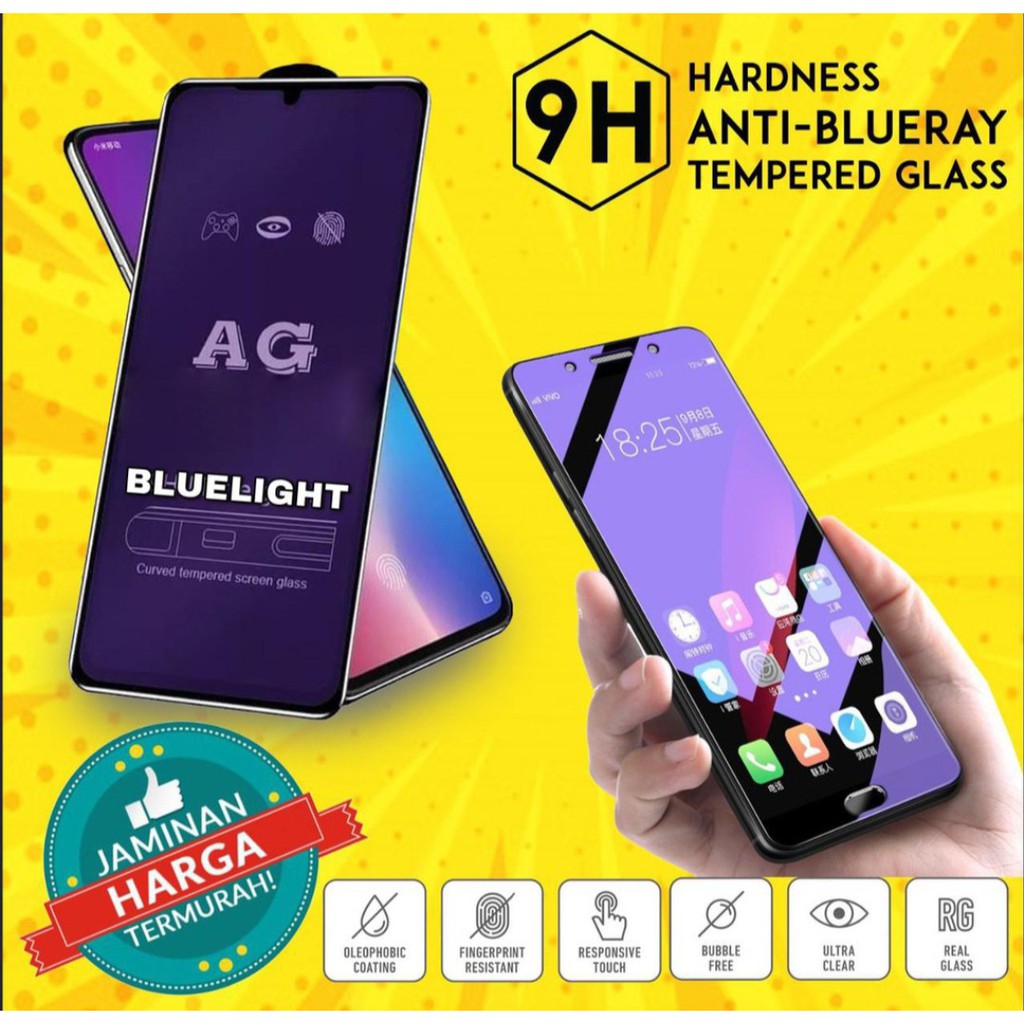 NEW Tempered Glass Blue Samsung A22 4G / Anti Blue Samsung A22 4G - A/B