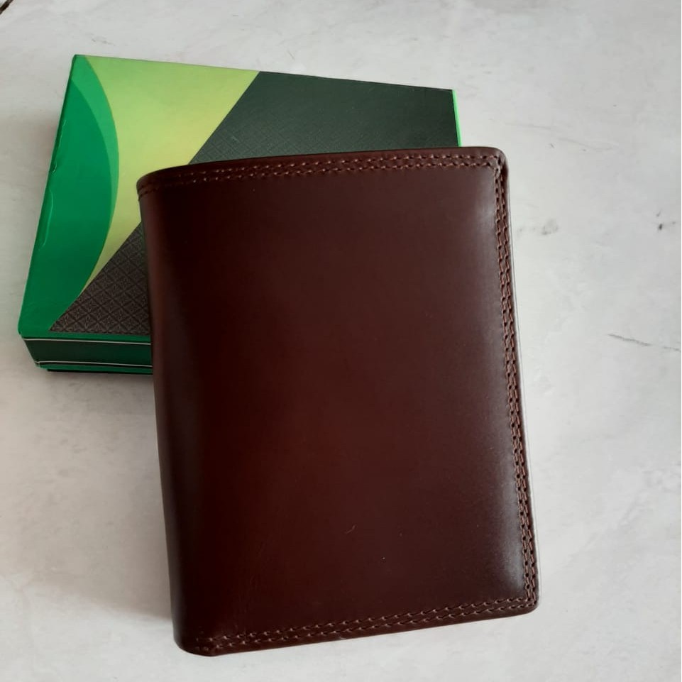 Dompet kulit pria pendek 3Dimensi ASLI FULL GRAIN kulit sapi ORI