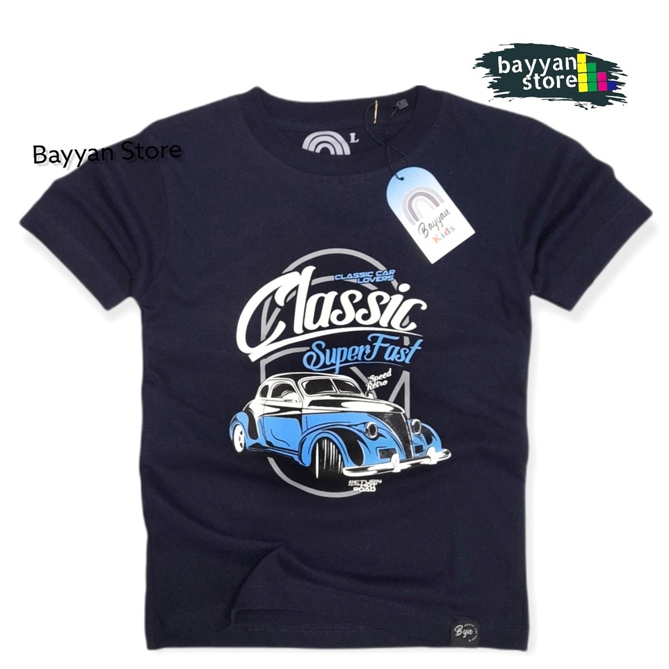 Bayyan Kaos Distro Anak Laki Laki Umur 1-12 Tahun Kaos Lengan Pendek Bahan Cotton