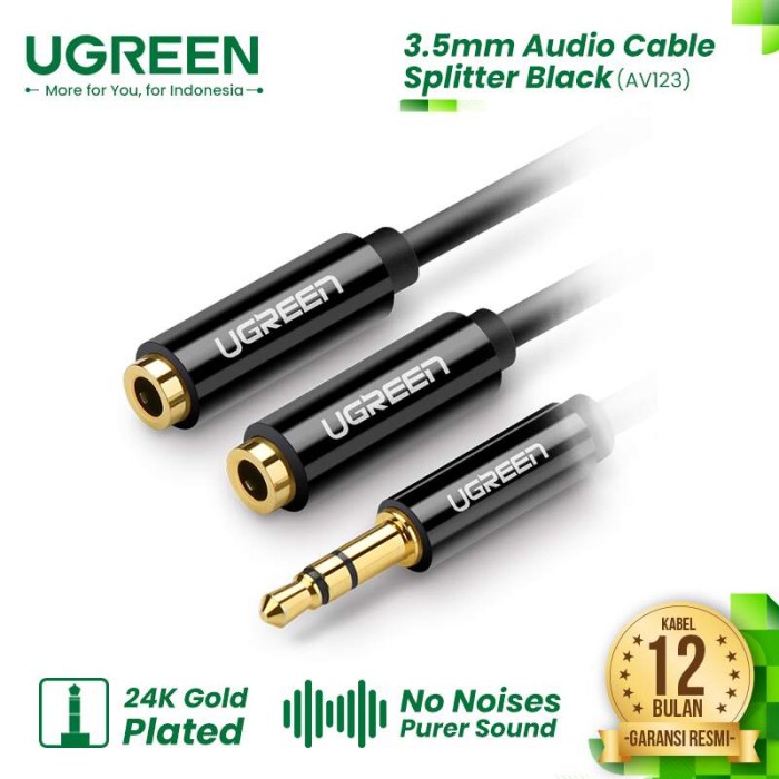 UGREEN Splitter Aux Audio 3.5mm to Dual Audio - AV134