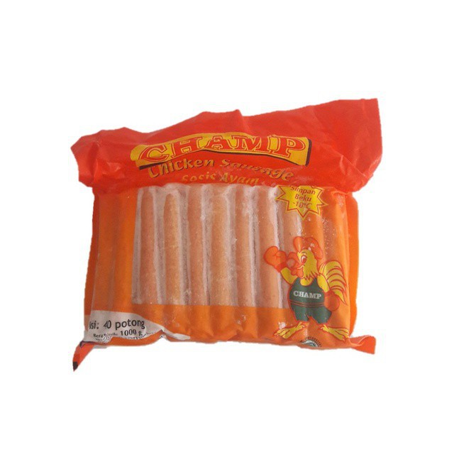 

Champ Chicken Sausage/Sosis ayam isi 40 pcs 1 kg