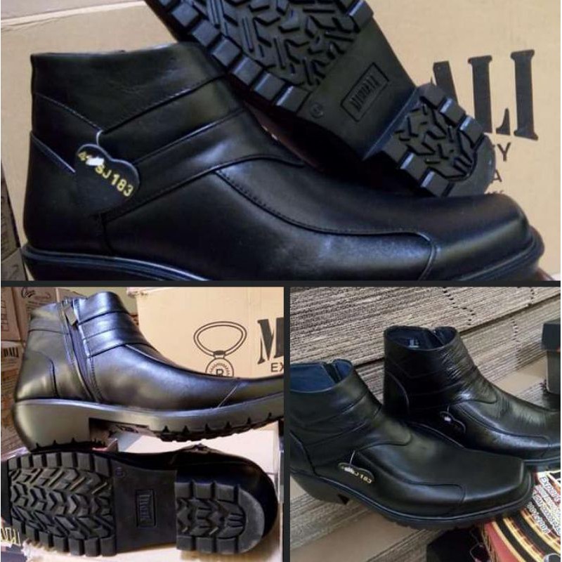 SEPATU KULIT ASLI SEPATU PRIA PDH BOOTS POLRI/TNI/SECURITY/SATPAM/DINAS/KANTOR/PNS/PEGAWAI