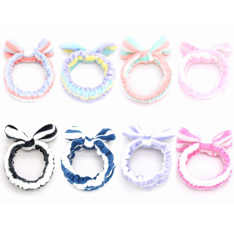 bando mandi bandana headband makeup motif garis