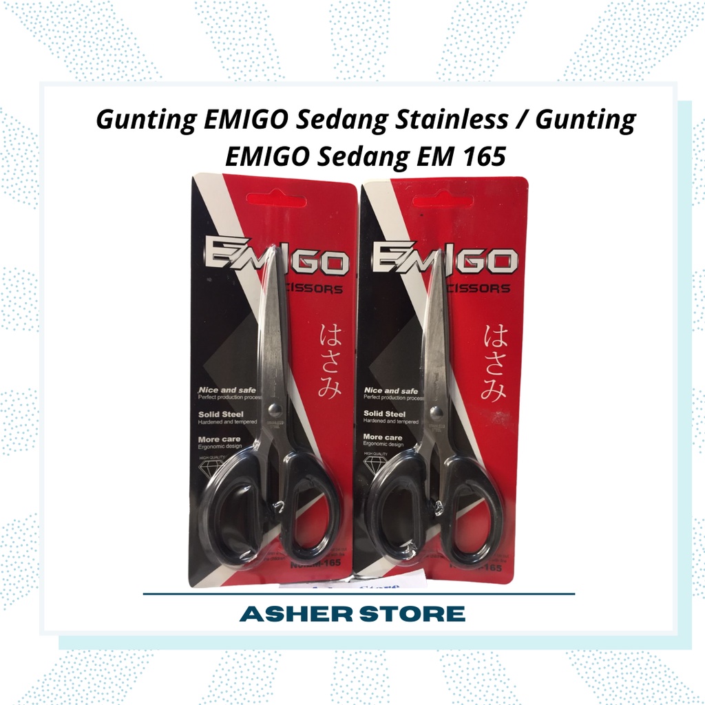 

Gunting EMIGO Sedang Stainless / Gunting EMIGO Sedang EM 165