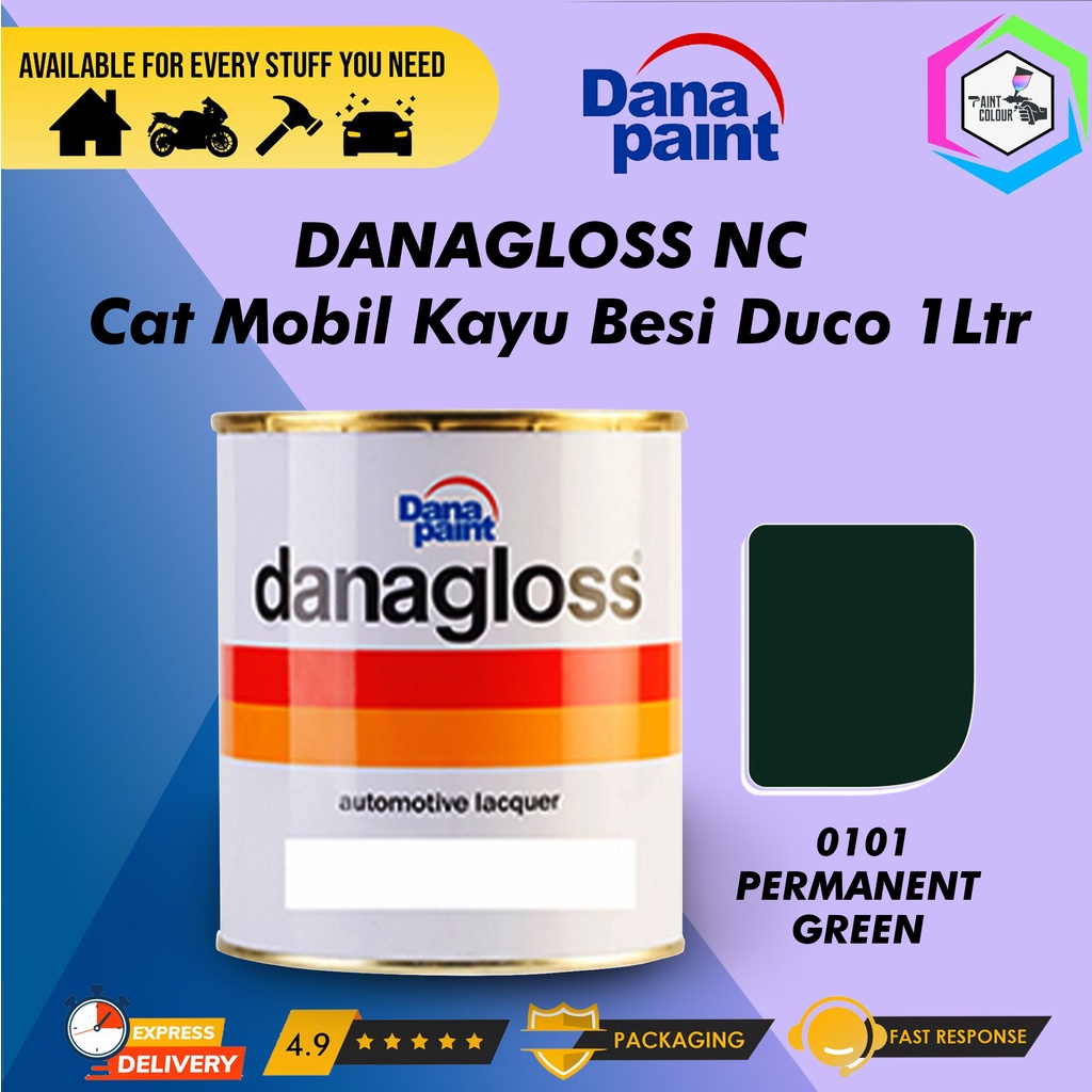 DANAGLOSS 0101 Permanent Green (Tt) - Cat Mobil Kayu Besi Duco