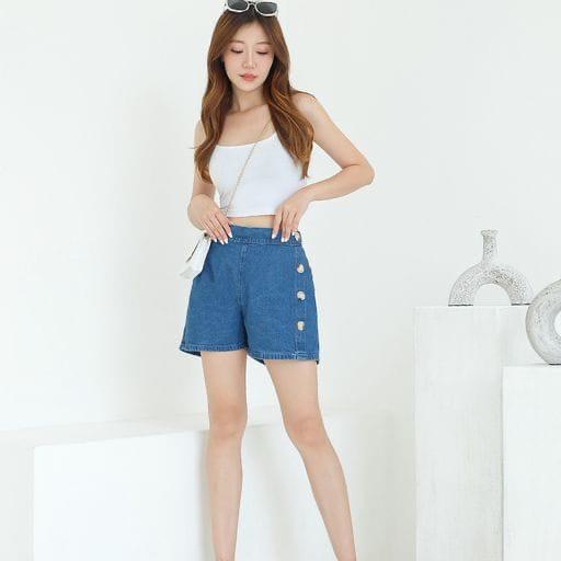 HOPYLOVY - Celana Pendek Wanita Dewasa Jeans / Hotpants Jeans Style Korean Aira