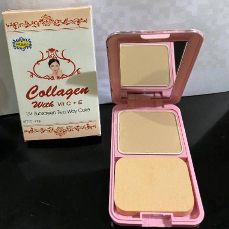 cc.x [ ada kaca ] dhilisa two way cake + kaca ~ bedak padat dhilisa bpom natural beige