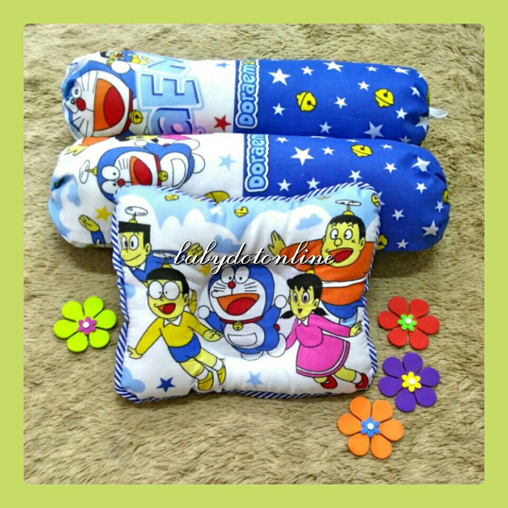 BABY BESS- 1set Bantal Guling Bayi Merek BABY BESS / Set Bantal Peyang Guling Bayi Merek Baby Bess