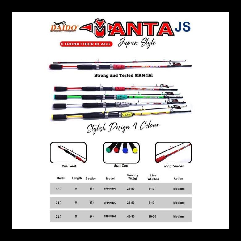 PROMO JORAN PANCING DAIDO MANTA JAPAN STYLE PRO TERBARU 180 210 240 CM ALAT PANCING TERUPDATE AL8