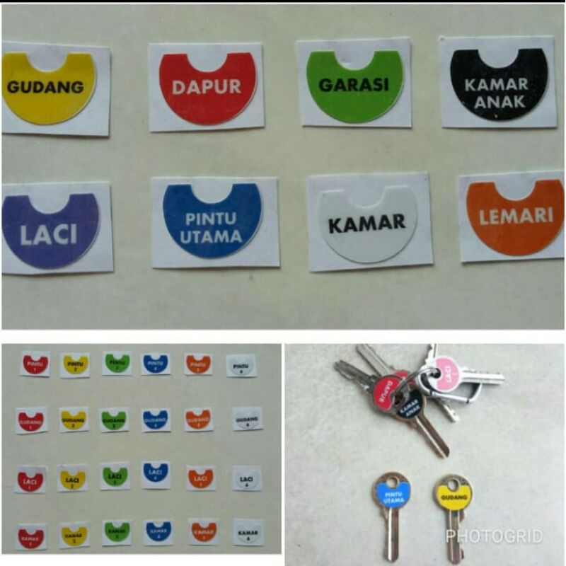 

stiker penanda kunci