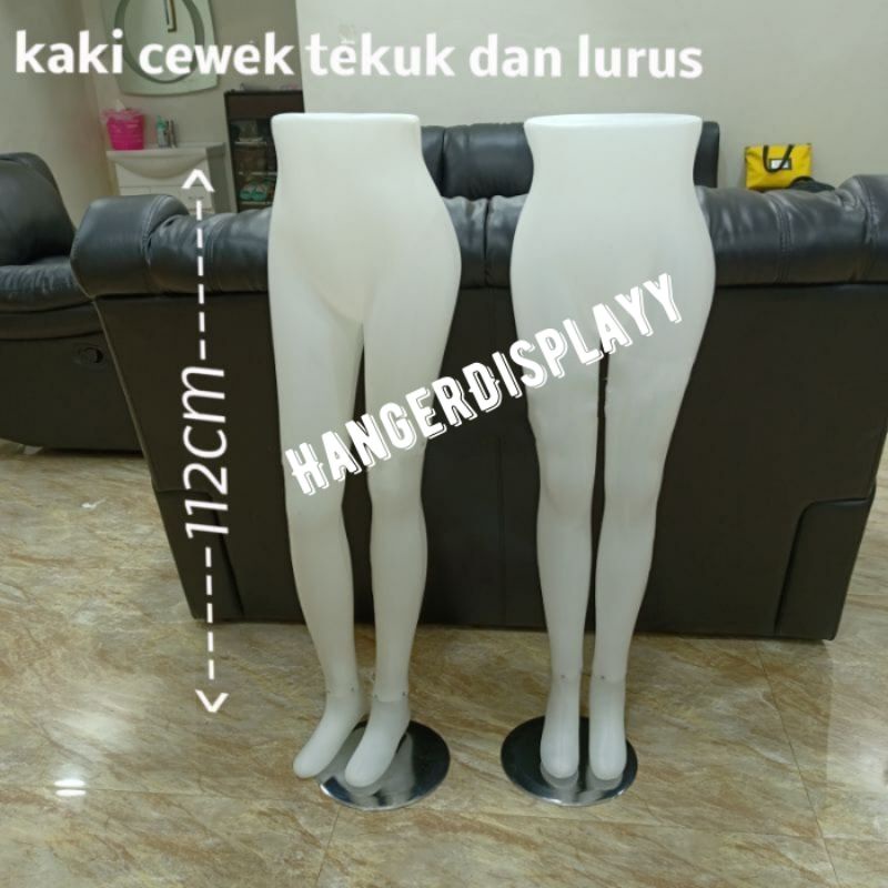 Manekin Kaki Wanita Dewasa Bening | Patung Kaki Cewek Dewasa Plastik | Patung Celana | Lengkap Plat