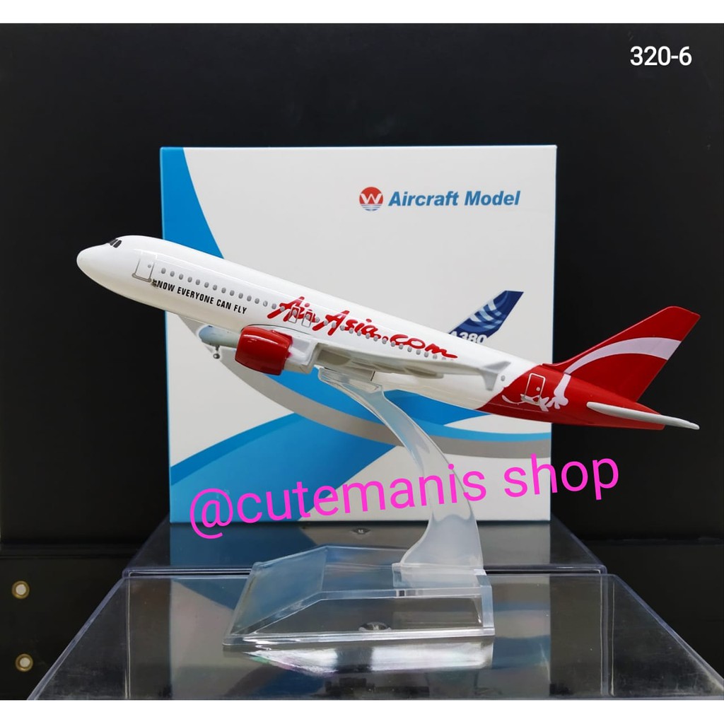 Miniatur Diecast Pesawat AIR ASIA.COM ( 320 - 6 )