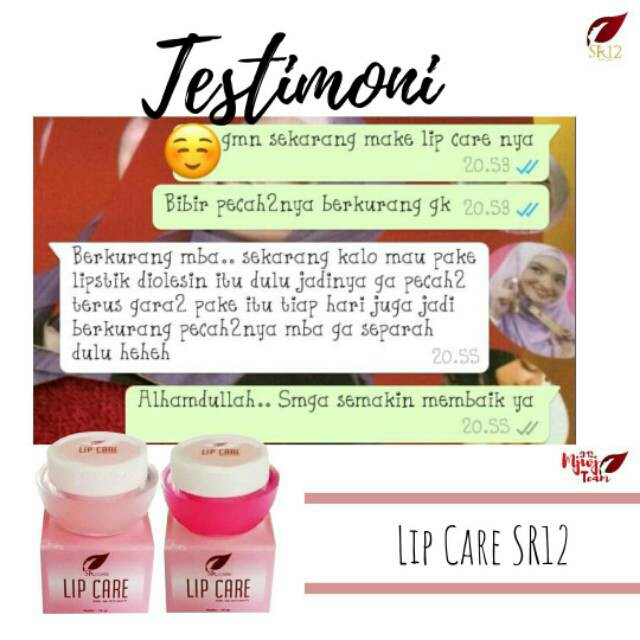 Lip Care sr12 Lipcare Pelembab Pencerah Bibir Hitam Kering Balm Original sr 12 Official Agen Resmi