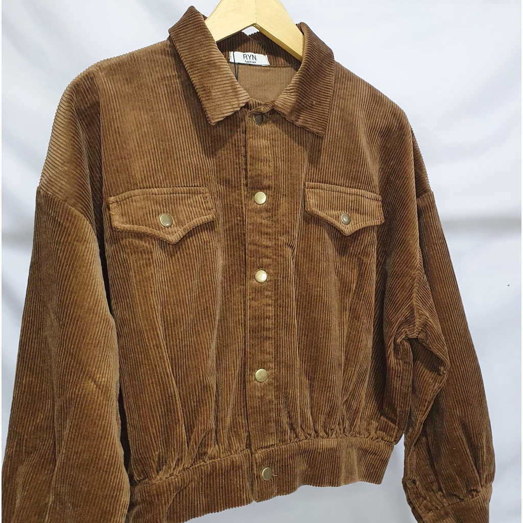 jaket corduroy wanita bahan corduroy import Corduroy jacket oversize