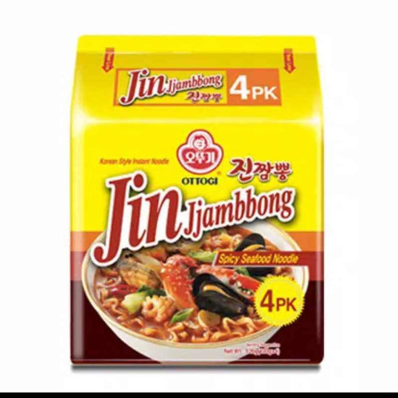 

Ottogi Jin Jjampong Ramen Multi 520gram(4pack)*