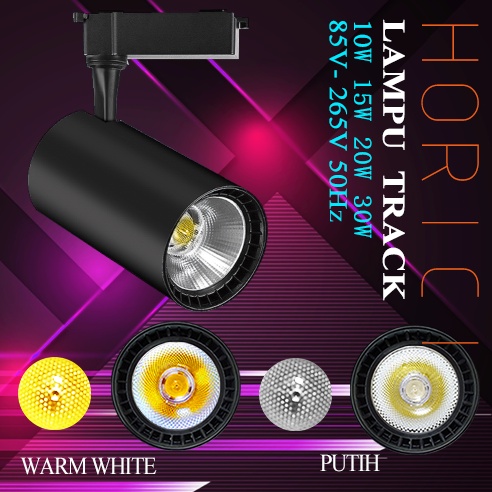 Merek Horici 30Watt 20Watt 15Watt 10Watt Lampu Sorot Rel Led Spotlight Track Light Cob Spotlight