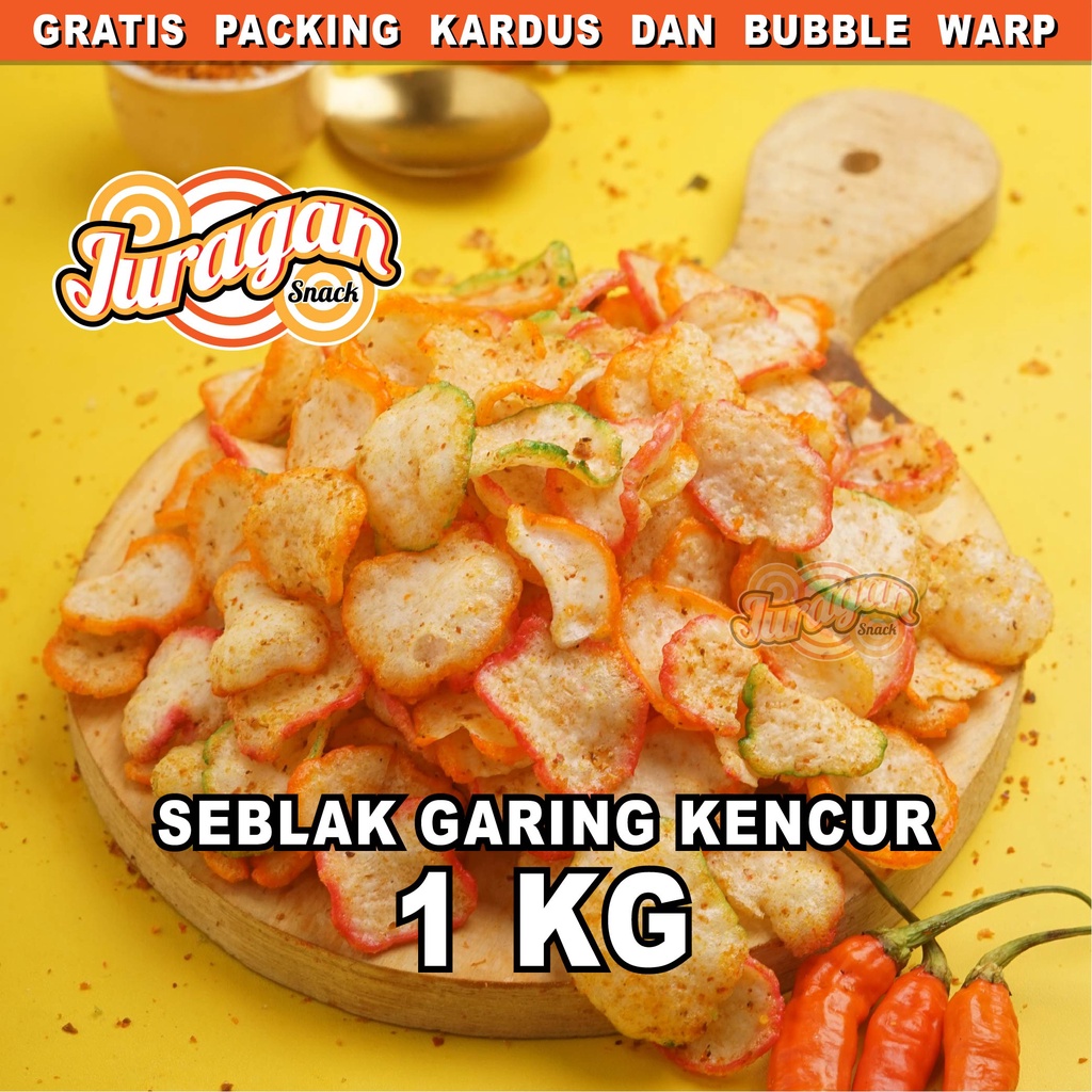 

KERUPUK SEBLAK KERING CIKUR PEDAS 1 KG snack kiloan makanan ringan jajanan cemilan camilan pedas asin gurih murah