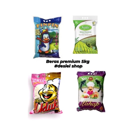 

Beras Premium 5kg Sania/Pinpin/Uduk/Lahap lele/Kelapa muda/Anak lanang/Raja lele/Sedap wangiide