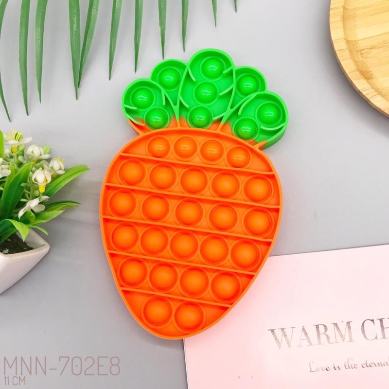 POP IT FIDGET TOYS RAINBOW (ADA YANG JUMBO)-Wortel