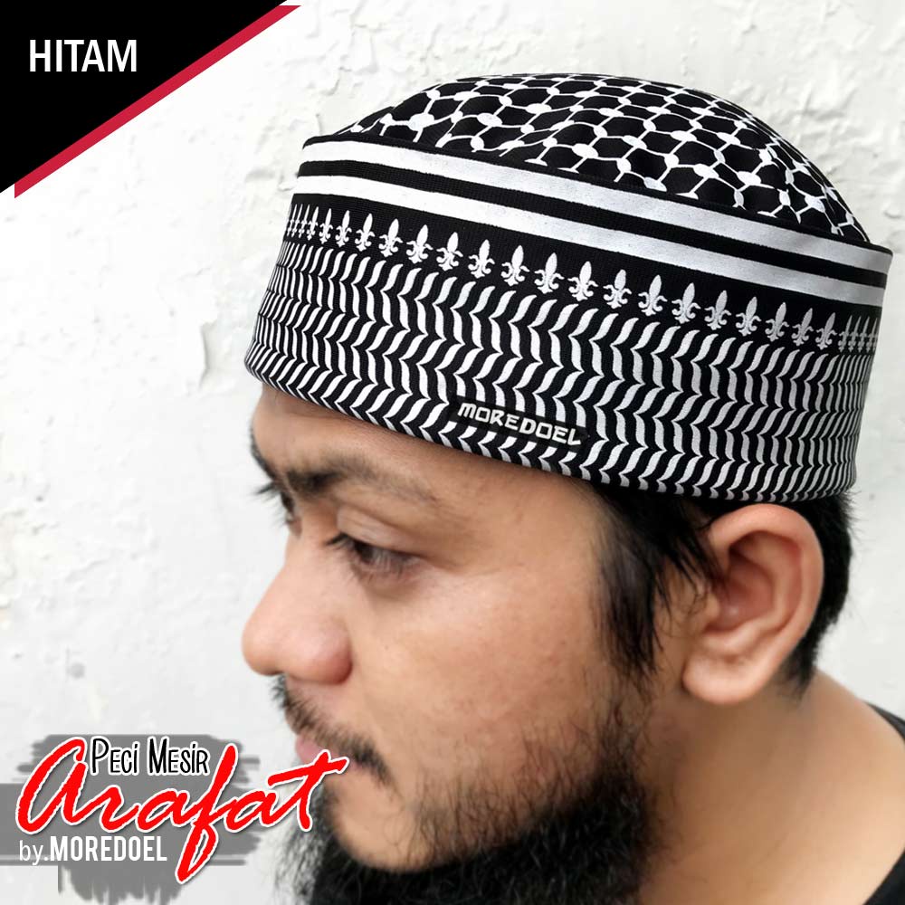 Kopiah Dewasa Peci Mesir Arafat By Moredoel Motif Sorban Elegant Mudah Dilipat