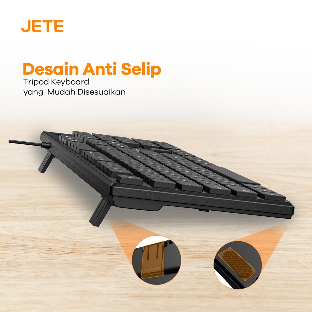 Keyboard JETE KB2 Slim Silent Key - Garansi 2 Tahun