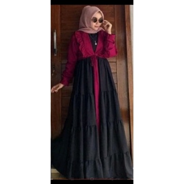 SETELAN WANITA KEKINIAN KAIRA DRESS FASHION WANITA TERMURAH TERBARU CARTIGAN GAMIS MUSLIM