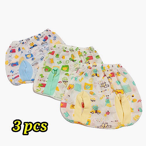 3 Pcs Celana Pop Bayi Print || Celana Kacamata Bayi  Print