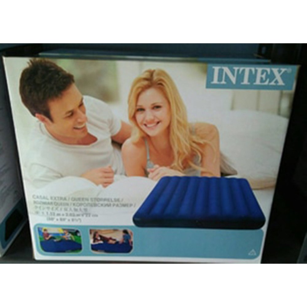 Promo Kasur angin Intex lebar 152 cm jumbo besar bagus murah matras ranjang tidur portable Diskon
