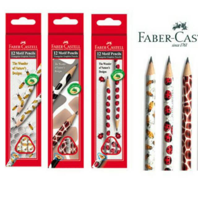 

Pencil faber castell 2b motif,khusus tk