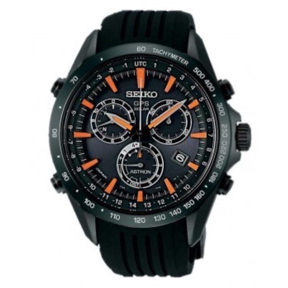 Seiko SSE017J1 Astron GPS Solar Black Orange