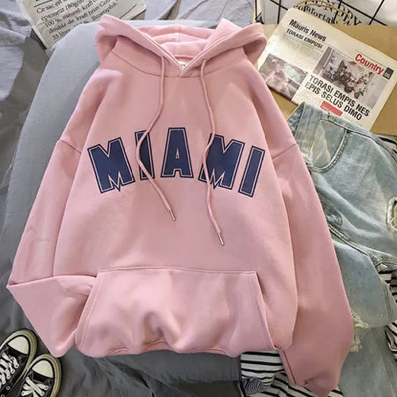 jaket sweater hoodie cewek MIAMI