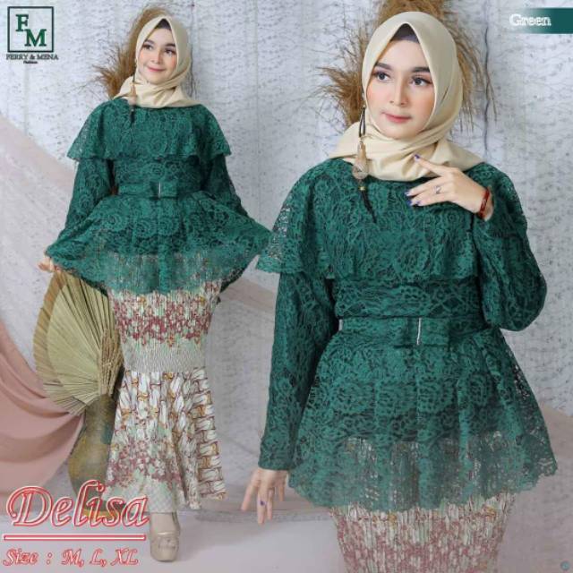 SET KEBAYA DELISA KEBAYA MODERN/KEBAYA TUNANGAN/KEBAYA WISUDA/KEBAYA KONDANGAN