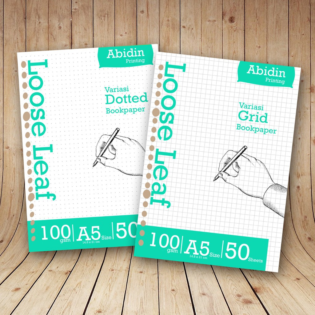 

Kertas Binder Loose Leaf BARU 100 GSM Size A5 Grid/Dotted Free Bubble