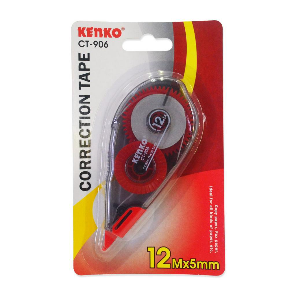 

Correction Tape Kenko CT-906 Size 12M x 5mm Tipex Kertas Kenko