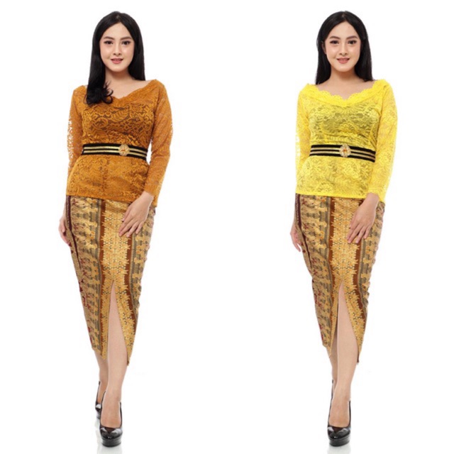 ATASAN KEBAYA!! Sofia V neck Delima