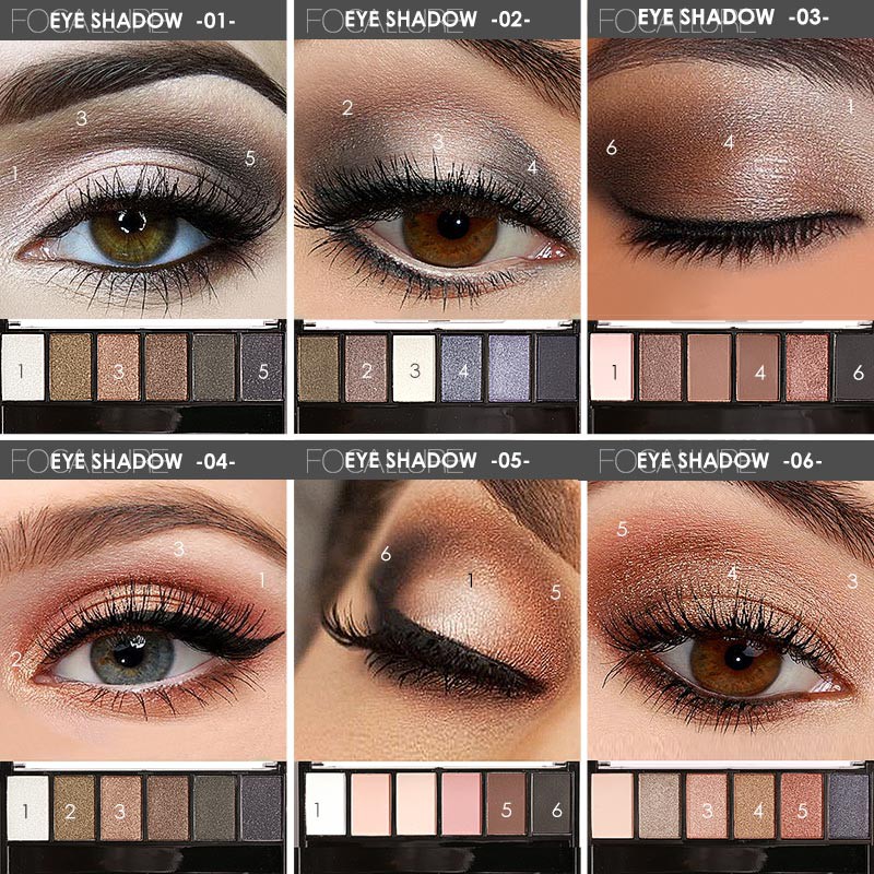 FA06 FOCALLURE 6 Colors Eyeshadow - BPOM