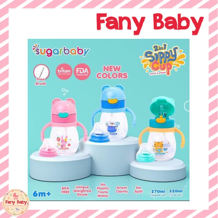 SUGAR BABY 2 IN 1 SIPPY CUP [ 6M+270ML ]