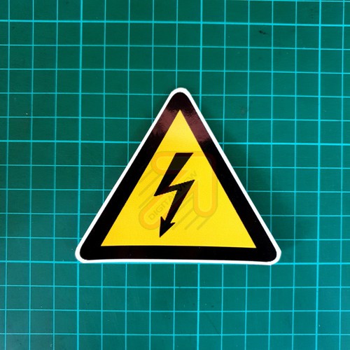 Safety Sign Stiker Listrik Tegangan Awas Kesetrum Outdoor Waterproof
