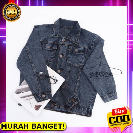 Jaket Jeans Crop Wanita Cewek Jaket Jeans Denim Premium Wanita Sobek Rawis Tangan Balon Oversize Fit