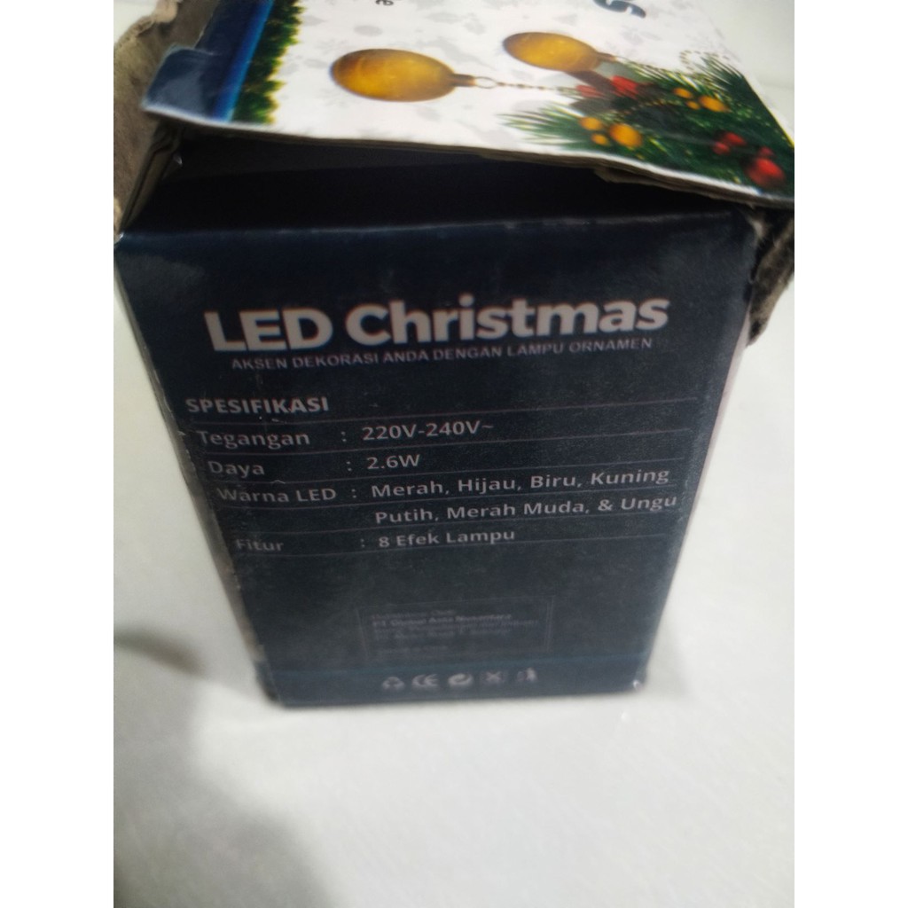 Lampu Led Dekorasi Cristmas Panjang 8 Meter 8 Efek Lampu