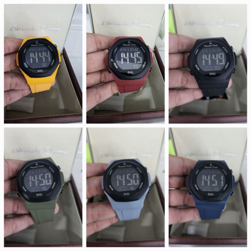 jam tangan unisex alexandre christie ac9359 ac digi new original 9359