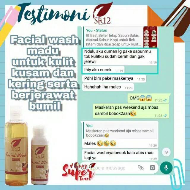 Facial Wash Madu SR12 | Facial wash honey sr12