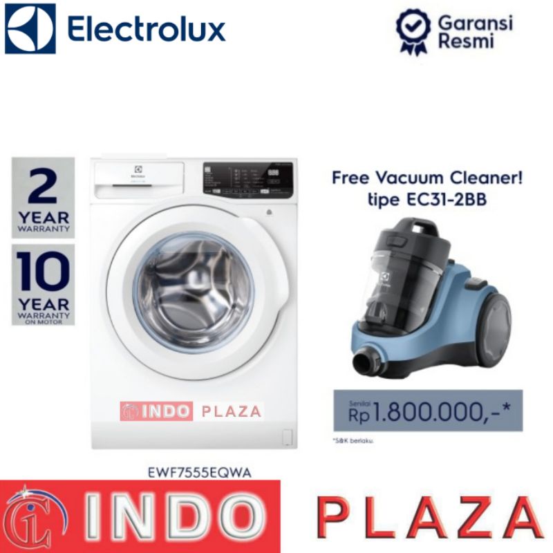 MESIN CUCI FRKNT LOADING ELECTROLUX EWF7555EQWA 7.5 Kg ULTRA ECO