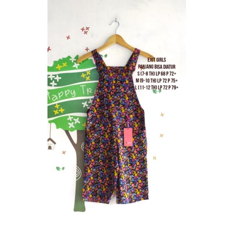 Overall Jumpsuit Pendek Anak Cewe Exit Girls