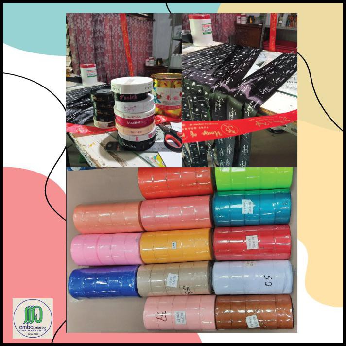

Sablon Label Pita Bahan Grossgrain 2,5 Cm