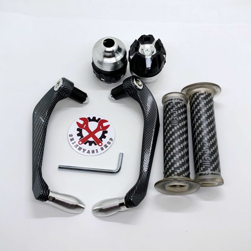 PROGUARD JALU STANG CARBON+JALU AS RODA+HANDGRIP CARBON UNIVERSAL NMAX AEROK NINJA VARIO BEAT MIO