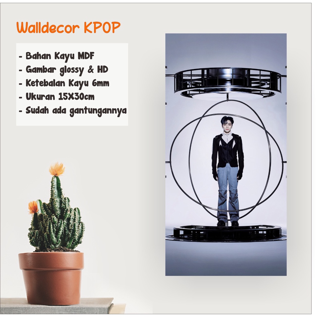 WALLDECOR NCT 2021 XIAOJUN UKURAN 15X30 CM WALL DECOR POSTER KAYU HIASAN DINDING KPOP