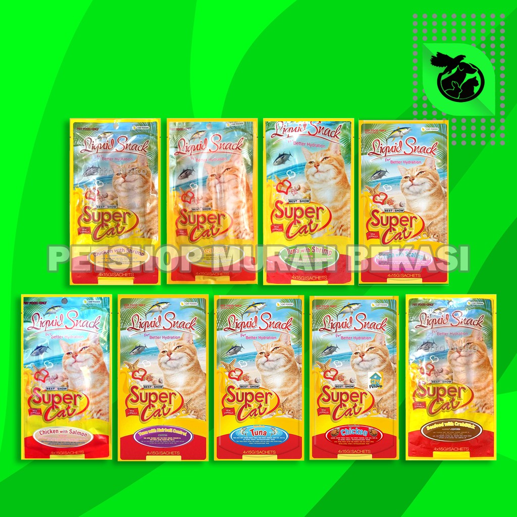 Supercat Liquid Snack Cemilan threat Kucing Super Cat Creamy