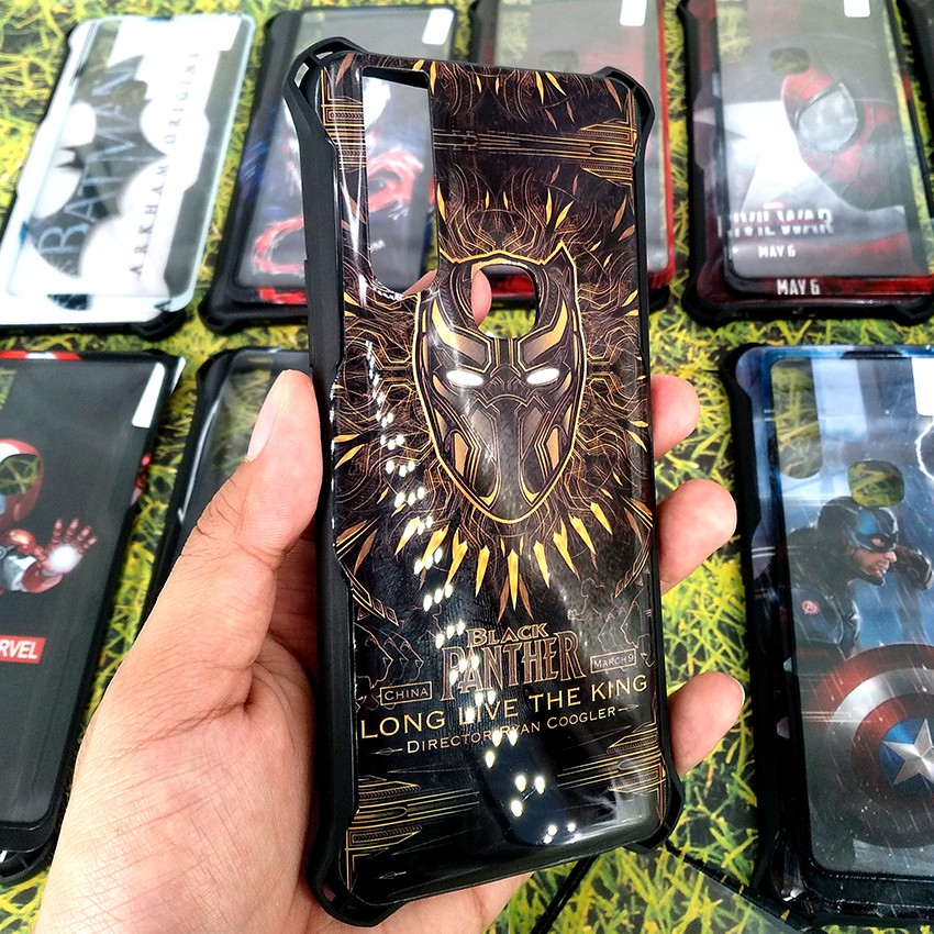 360 CASE GLOSSY SUPER HERO (Bahan jelly) + Tempered For Oppo/Samsung/Vivo/Xiaomi